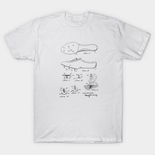 Running Shoe Vintage Patent Hand Drawing T-Shirt